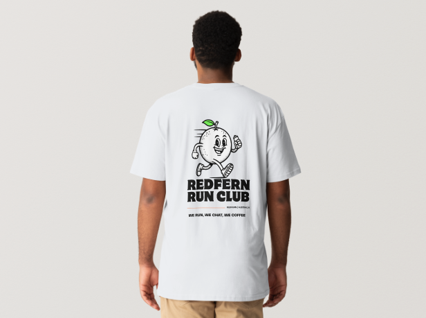 Redfern Run Club Classic Tee back print